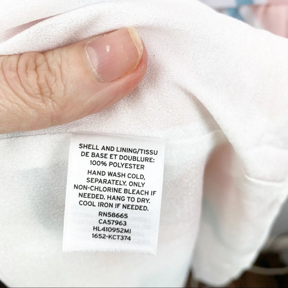 NWT Chelsea28 Wrap MIDI Dress Ruffle Striped Red Pink Faux Large - Picture 10 of 10